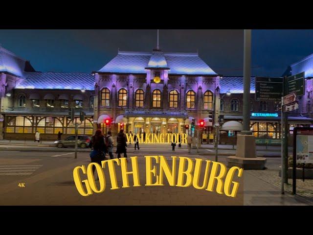 Gothenburg Night Walk: Exploring Central Station & Brunnsparken, November 2024