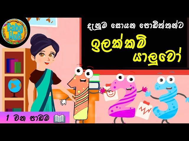 ඉලක්කම් හඳුනා ගනිමු | ilakkam | Numbers For Kids In Sinhala | Learn 1 2 3 | Babyhub Learning videos