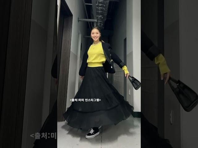 미미 의외로 평범한 일상룩~~나도 입어볼까?? 블랙으로 베이스 잡아주고 눌러주는 패션 good