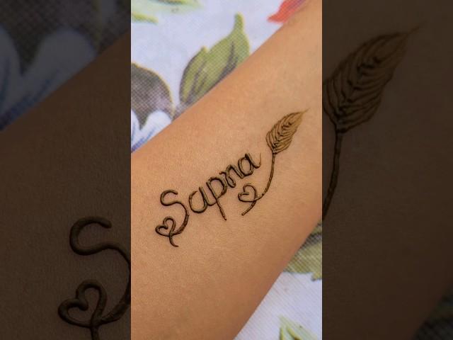 SapnaRequested name/mehendi calligraphy️#mehendidesign #mehendi #viral #tattoo #shorts #short