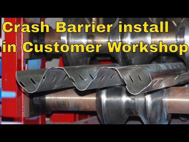 Crash Barrier Making Machine | Guardrail Roll Forming Machine "Customer Workshop"