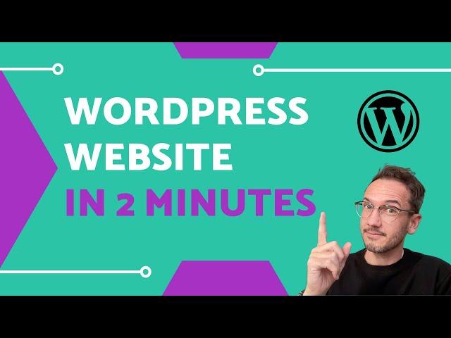 How to set up a WordPress website in 2 minutes  - Siteground tutorial