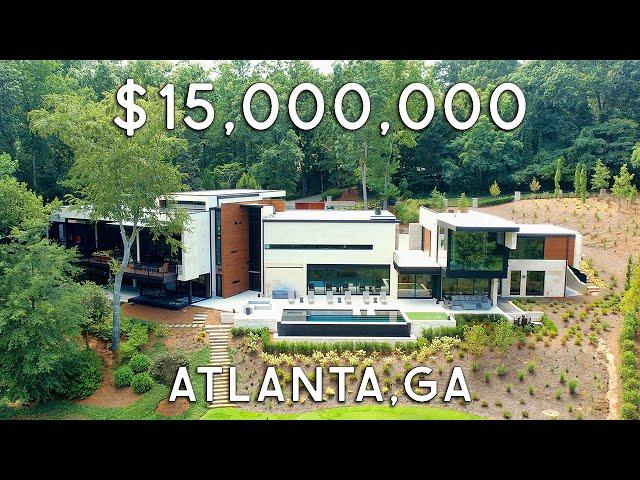 INSIDE A $15M ATLANTA MODERN MANSION ON A PRIVATE LAKE | SANDY SPRINGS, GA | TOUR OF THE YEAR!!!