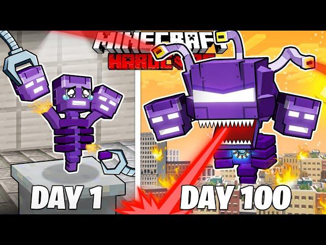 I Survived 100 Days as a MECHA WITHER in HARDCORE Minecraft