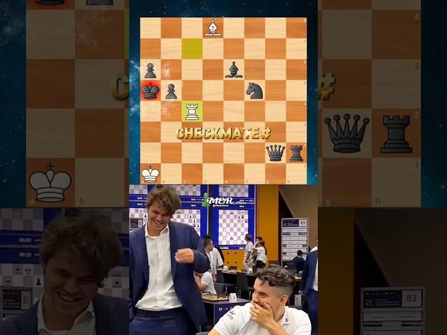 Insane Queen Sacrifice‼️ Magnus and Nepo Reaction #shorts #chess