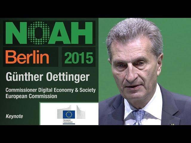 Günther Oettinger, EU Commission - NOAH15 Berlin