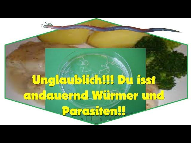 Überall Würmer im Supermarkt Fisch entdeckt.