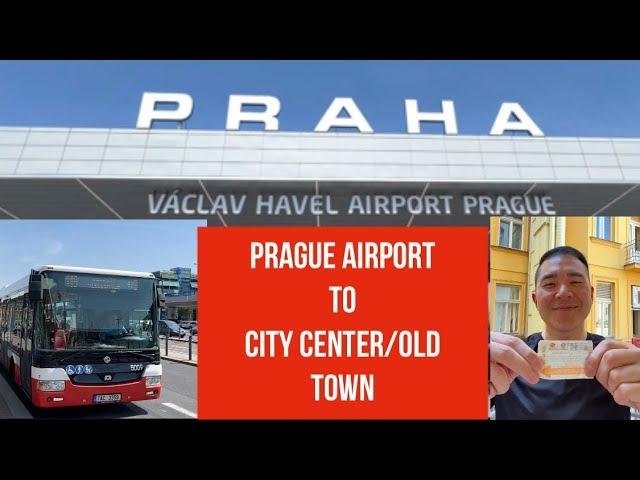 From PRAGUE Airport to the City Center/Old Town ( 2023 ) - Fast and Cheap Way for only 1.5 EUR