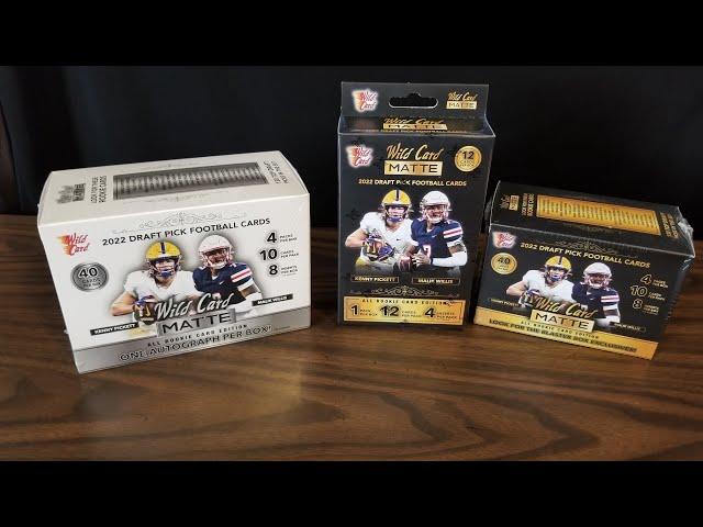 2022 Wild Card Matte Football Draft Picks Blasters, Hanger - Sweet Inserts!