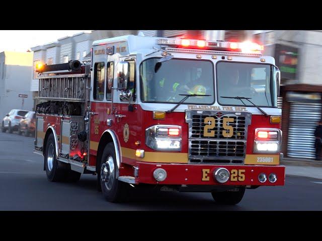 Philadelphia Fire Department Ladder 16, Engine 25, Engine 28 & Medic 46 Responding