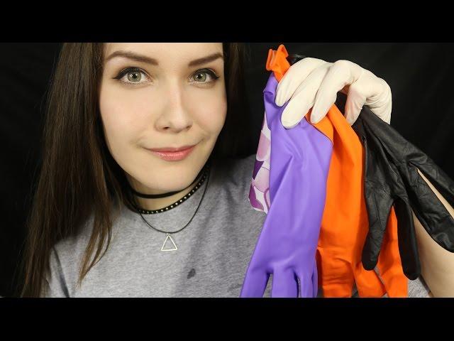 АСМР Звуки перчаток | Триггер | Массаж ушек |ASMR Latex Gloves trigger, massage ear | No Talking