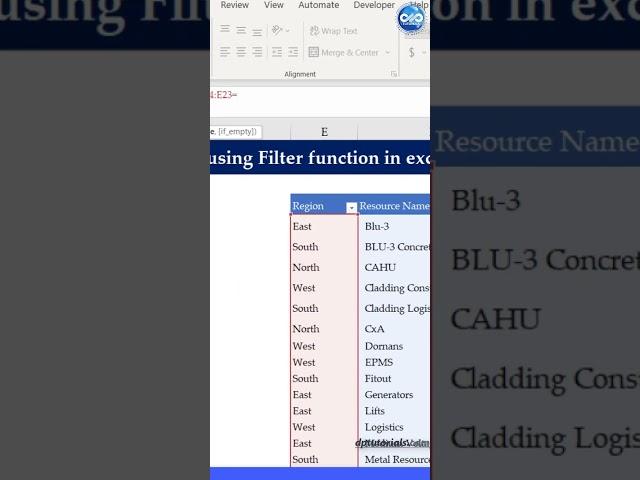 #ExcelShort-6-Short How to get multiple values using Filter function in excel