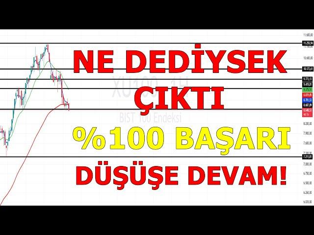 %100 BAŞARI/ BORSA GÜNÜ SERT SATIŞLA KAPATTI/ DÜŞÜŞE DEVAM!