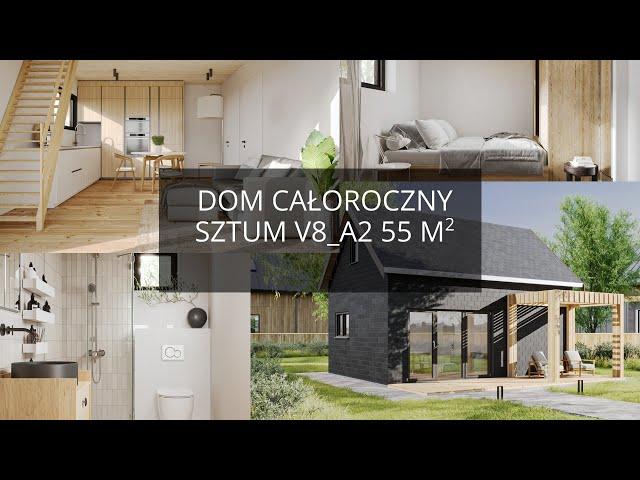 Dom całoroczny SZTUM V8 A2, 55 m2, 3 pokoje