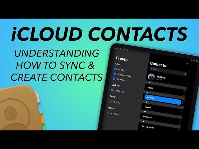 Syncing and creating iCLOUD CONTACTS - Understanding WHERE ARE MY CONTACTS?!