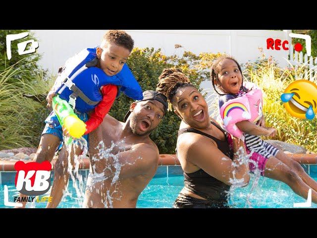 24 Hours in the Pool CHALLENGE | KB FAMILY LIFE VLOGS