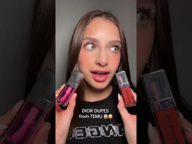DIOR LIP OIL DUPE FROM TEMU #makeup #viral #beauty #trending
