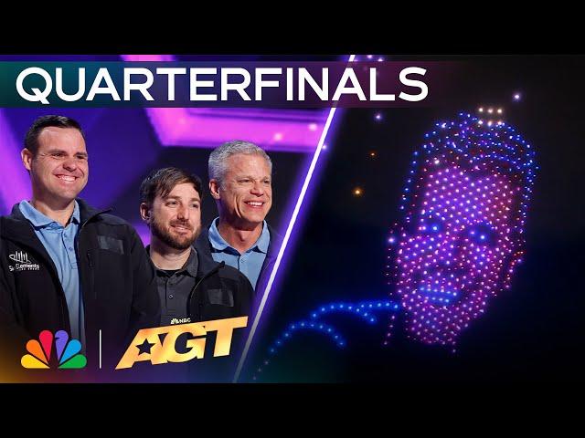 Sky Elements Has The JUDGES FLYING In A Drone Show! | Quarterfinals | AGT 2024