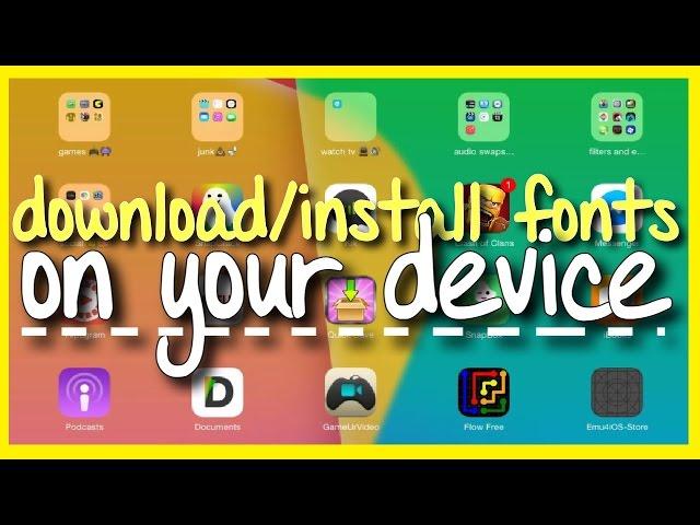 Download Fonts onto iPad/iPod/iPhone App