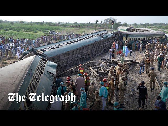 Pakistan train derailment kills dozens