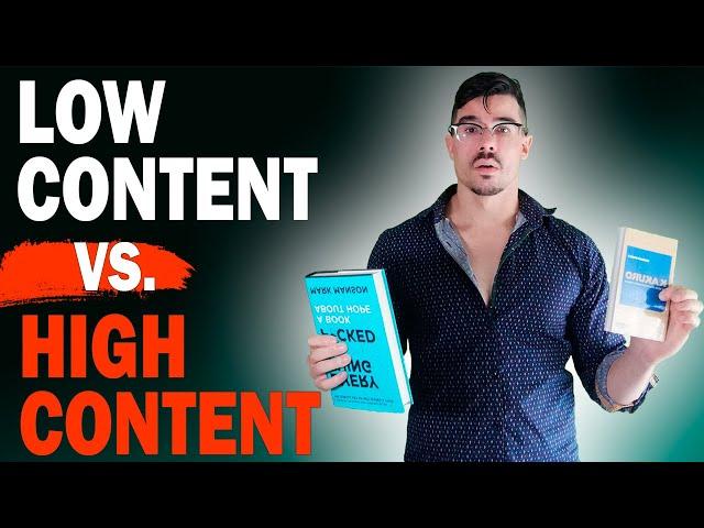 Low Content Books VS. High Content Books - Which One? (Kindle Publishing)