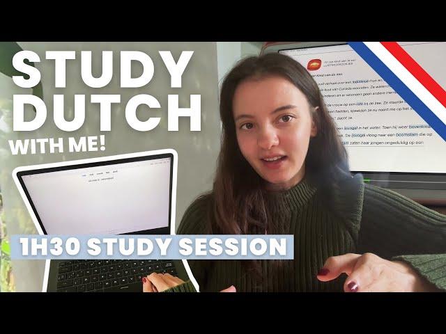 How I learn Dutch | STUDYING DUTCH FOR 1H30