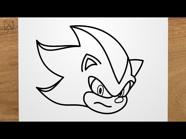 How to draw SHADOW (S0NIC) step by step, EASY