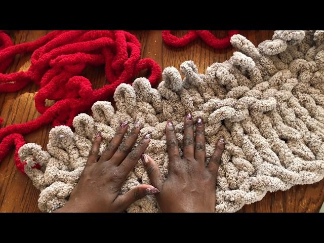 How to hand knit a Chunky Chenille Throw for less than $40