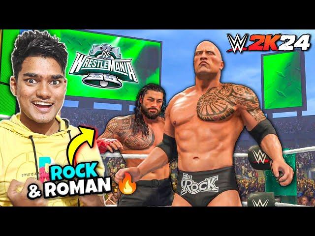 THE ROCK & ROMAN REIGNS VS CODY RHODES & SETH ROLLINS - WWE 2K24 | WRESTLEMANIA 40