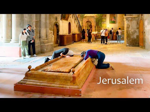 Jerusalem: Christian Quarter  Stone of Unction  Calvary  Tomb of Jesus.