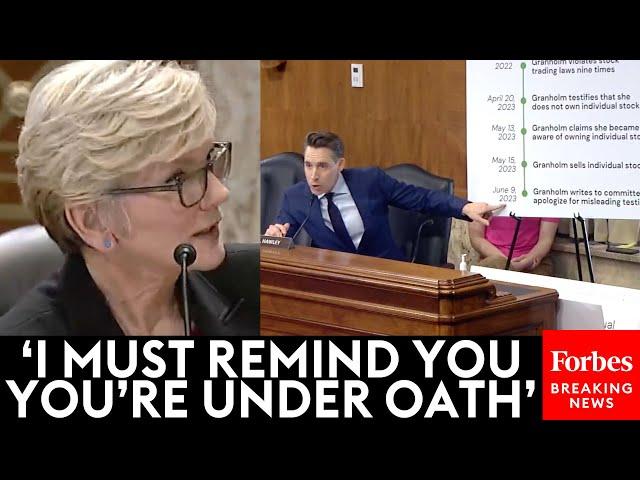 BREAKING: Hawley Brutally Confronts Granholm About 'Institutionalized Corruption' Leading To Clash