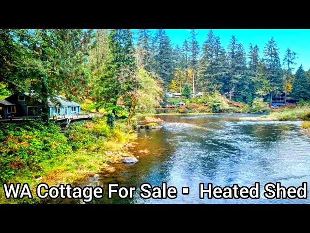 Washington Waterfront Property For Sale | Private Shed | Waterfront Cabins For Sale | 2bd | 2ba