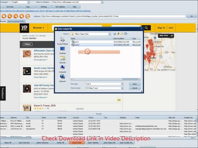 Yellow Pages Scraper Software with Business Email Extractor