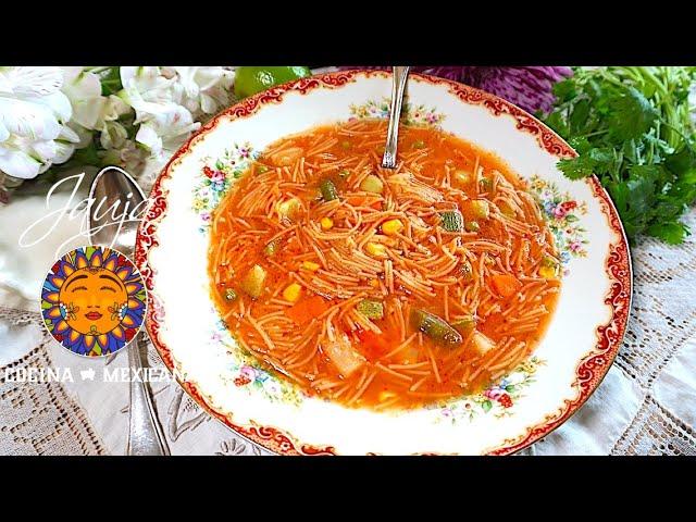 Saludable Sopa de Fideo con Verduras