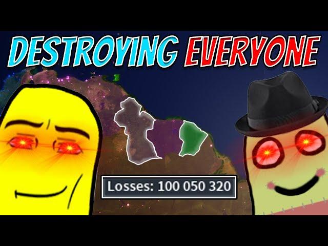 WE DESTROYED EVERYONE AS SMALL NATIONS - Roblox Rise of Nations (ft. Connect-RN)