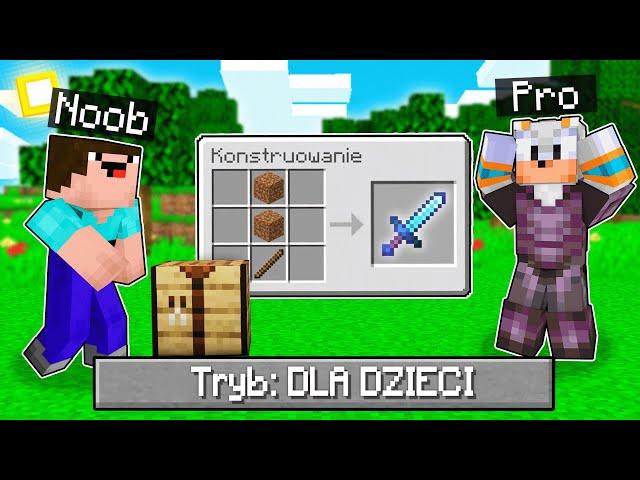 NOOB VS PRO PRZECHODZĄ MINECRAFTA DLA DZIECI!