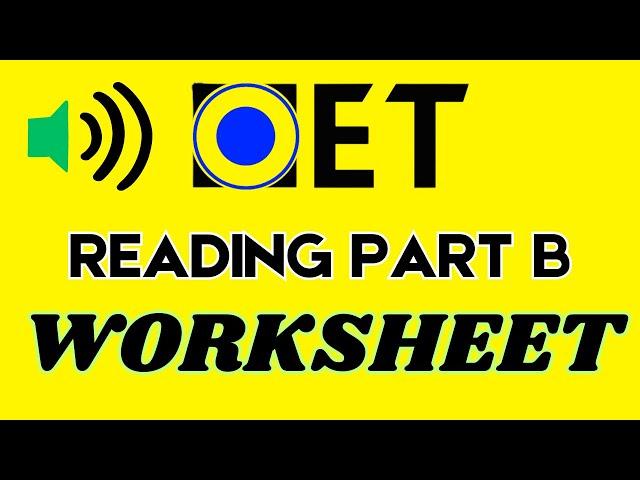 Oet Reading Part B Sample | Oet 2.0 online classroom