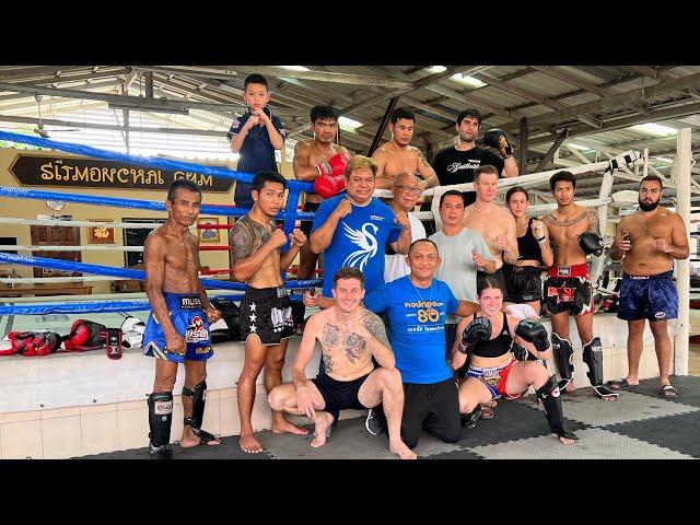 Experience Real Muaythai Sitmonchai Gym Kanchanaburi Thailand  low kicks and punches in the world