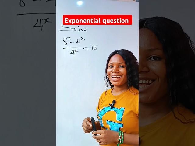 Exponential equation problem. #mathshorts #mathstricks