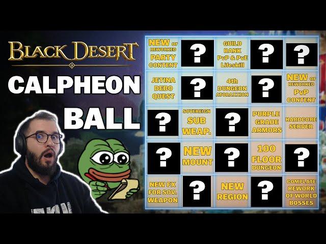  BDO | Calpheon Ball - Community Predictions | Bingo Card of 2024 December