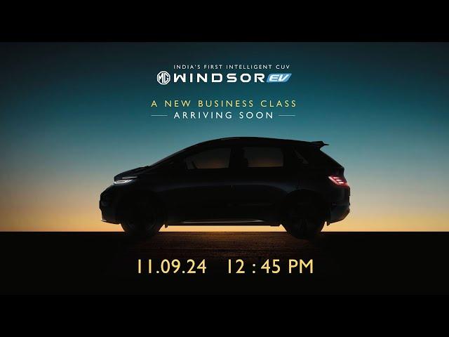 Introducing India's First Intelligent CUV - MG Windsor EV