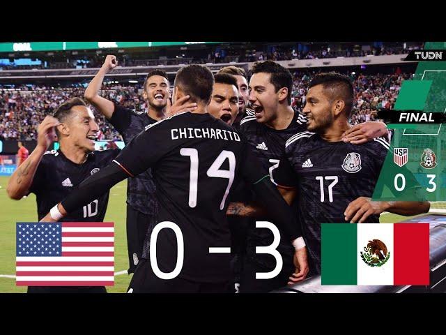 Estados Unidos 0 - 3 Mexico Tv Azteca amistoso 2019