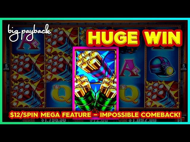 $12/Spin → ULTRA RARE MEGA BONUS! Lock It Link Riches Eureka Treasure Train Slots!