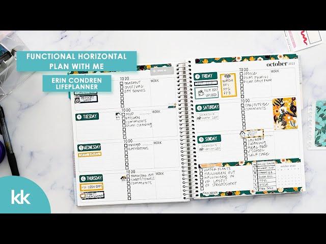 Erin Condren Horizontal Lifeplanner Functional Plan with Me Minimal Planner Stickers Mama Gloria