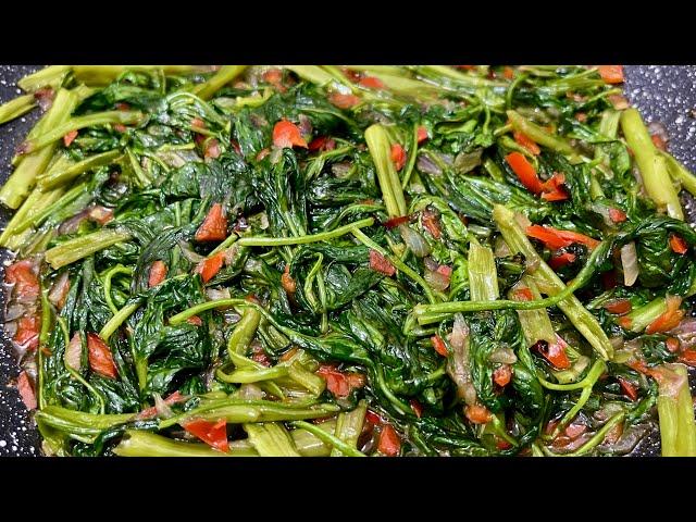 Cara Masak Kangkung Berlado Sedap & Enak | Stir-Fry Water Spinach Recipe