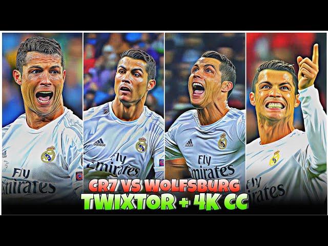 Cristiano Ronaldo Vs Wolfsburg Celebrating  - Best 4k Clips + CC High Quality For Editing #part24