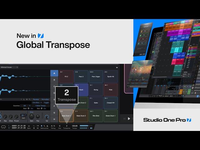 Global Transpose | New in Studio One Pro 7 | PreSonus