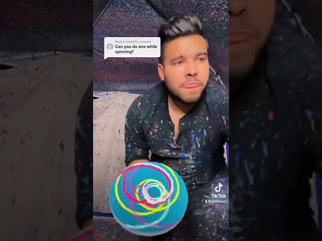 Making Art While It Spins! On A Circle Canvas! #shorts