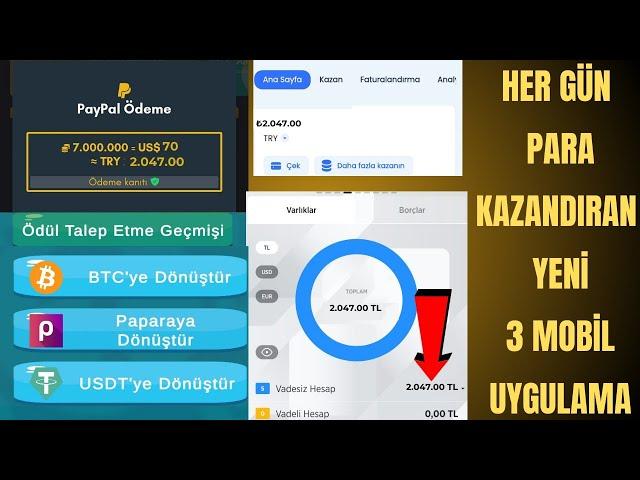 1 GÜNDE 2.000₺ PARA KAZANDIRAN 3 UYGULAMA | İnternetten Para Kazanma - bedava para kazanma