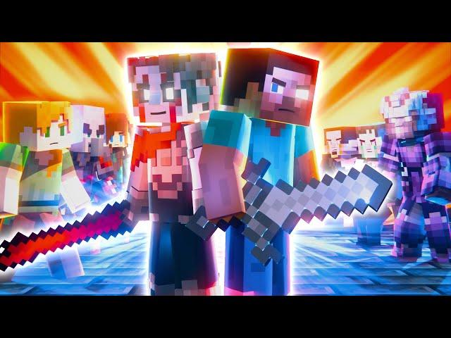 The AETHER Rescue of Herobrine - Alex and Steve Adventures (Minecraft Animation)